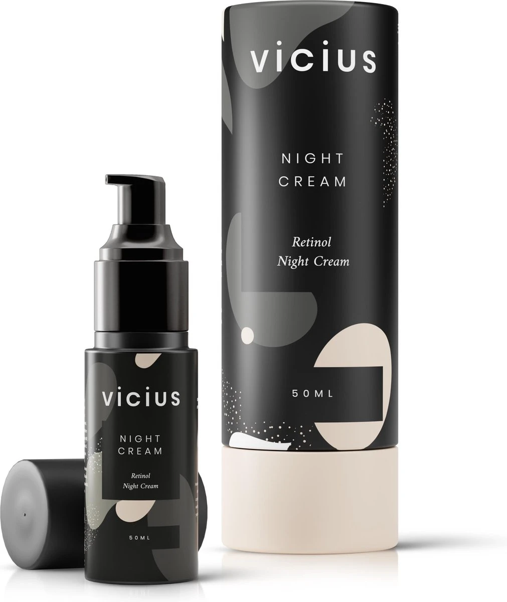 Vicius® - Nachtcrème Voor Vrouwen - Retinol - Anti Rimpel Crème - Hydraterende Gezichtscrème - 50ml 1 Vicius® - Nachtcrème Voor Vrouwen - Retinol - Anti Rimpel Crème - Hydraterende Gezichtscrème - 50ml