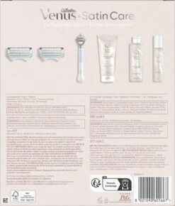 Giftpack Venus Satin Care - Scheersysteem + 2 Navulmesjes + 2-in-1 Reiniger + Scheergel 190ml + Exfoliant 177ml + Verzachtend Serum 50ml -Verzorgingsvoordeel Huis 1023x1200 3