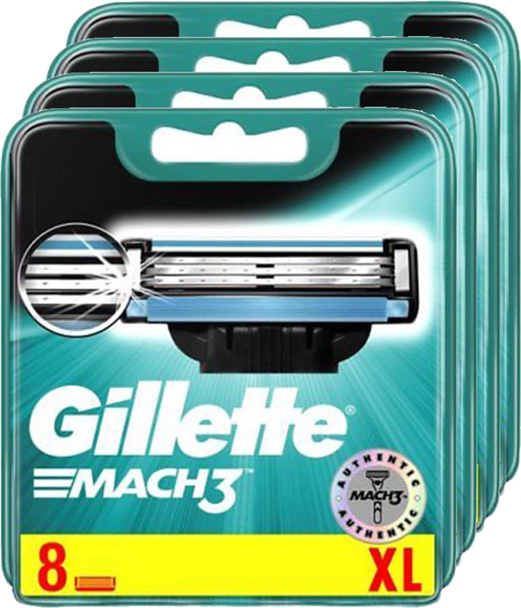 Gillette® Gillette Mach3 - 32 Stuks - Scheermesjes 4 Gillette® Gillette Mach3 - 32 Stuks - Scheermesjes - Afbeelding 4