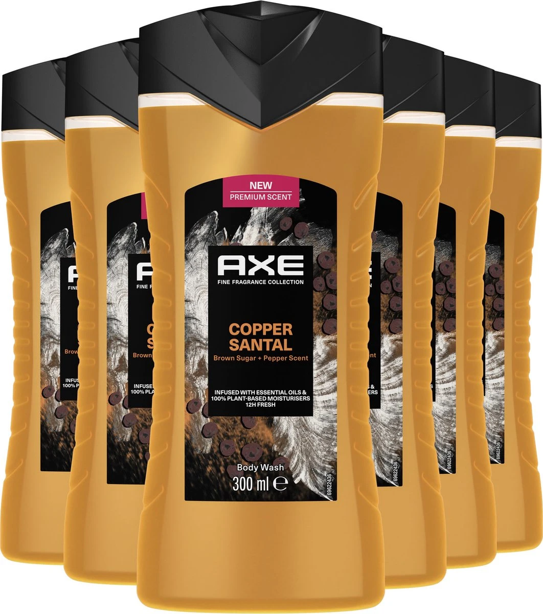 AXE Fine Fragrance Collection Copper Santal Douchegel - 6 X 300 Ml - Voordeelverpakking 2 AXE Fine Fragrance Collection Copper Santal Douchegel - 6 X 300 Ml - Voordeelverpakking - Afbeelding 2