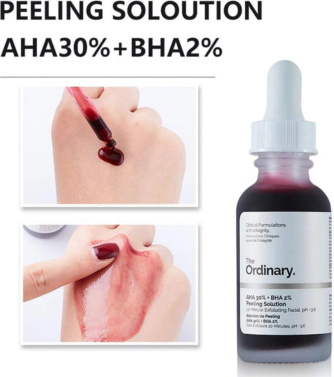 The Ordinary Exfoliant Peeling AHA 30% - BHA 2% - Vitamine B5 - Serum - 30 Ml 14 The Ordinary Exfoliant Peeling AHA 30% - BHA 2% - Vitamine B5 - Serum - 30 Ml - Afbeelding 14