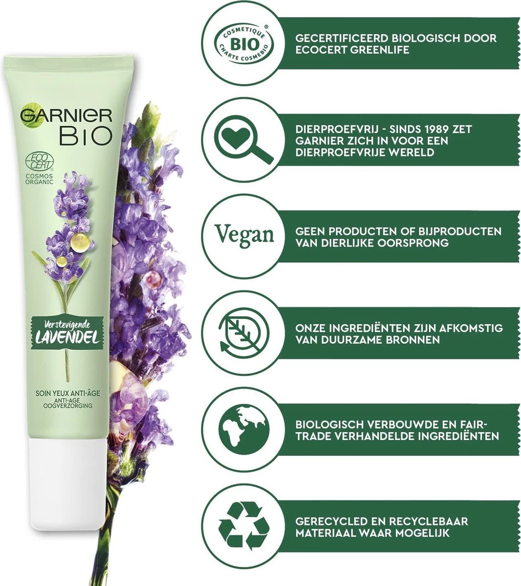 Garnier Bio Anti-age Oogcrème - 15 Ml - Alle Huidtypes - Revitaliserende Lavendel 7 Garnier Bio Anti-age Oogcrème - 15 Ml - Alle Huidtypes - Revitaliserende Lavendel - Afbeelding 7
