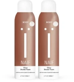 Naïf Doucheschuim Glow - 2 X 200ml - Met Natuurlijke Ingrediënten