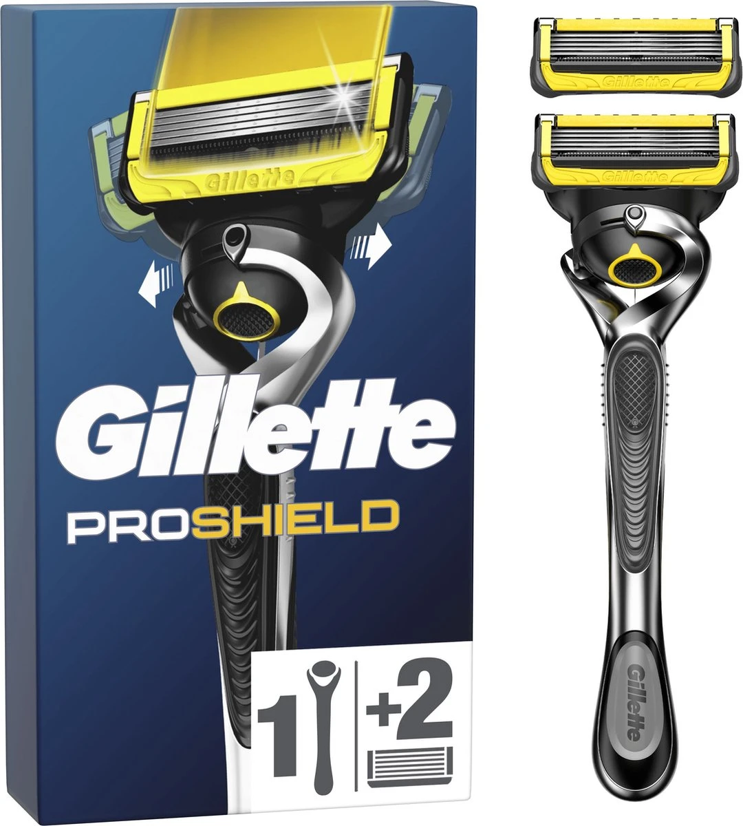 Gillette® Gillette ProShield - Scheersysteem - Voor Mannen - 1 Gillette Scheersysteem - 2 Navulmesjes 1 Gillette® Gillette ProShield - Scheersysteem - Voor Mannen - 1 Gillette Scheersysteem - 2 Navulmesjes