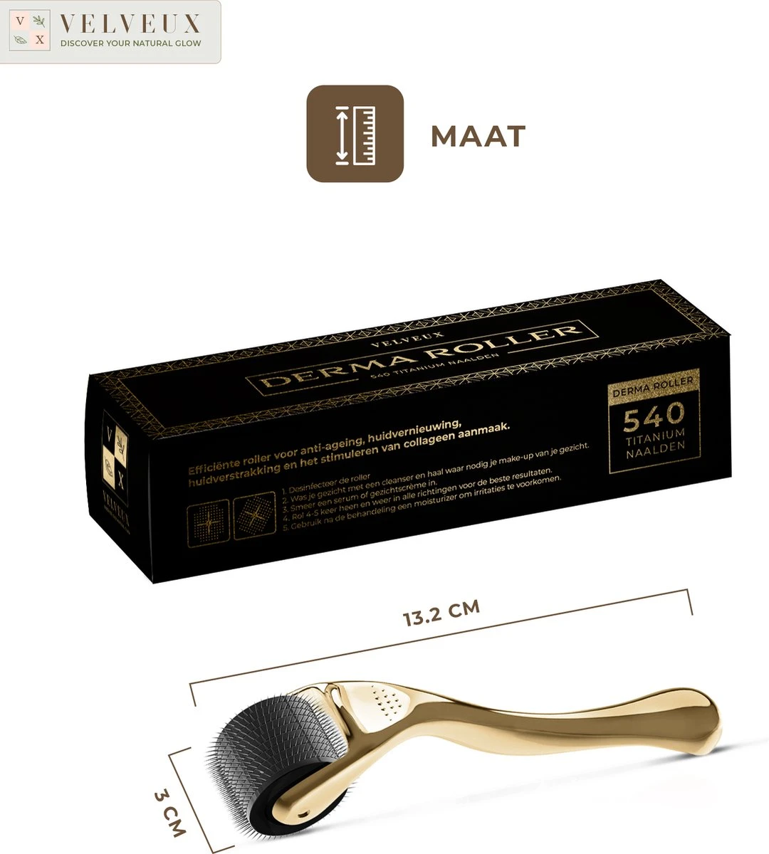 Dermaroller – 540 Micro Naalden – 0.5 MM Needle – Huidverjonging – Huidverzorging – Littekens – Striea – Steriel Verpakt 10 Dermaroller – 540 Micro Naalden – 0.5 MM Needle – Huidverjonging – Huidverzorging – Littekens – Striea – Steriel Verpakt - Afbeelding 10