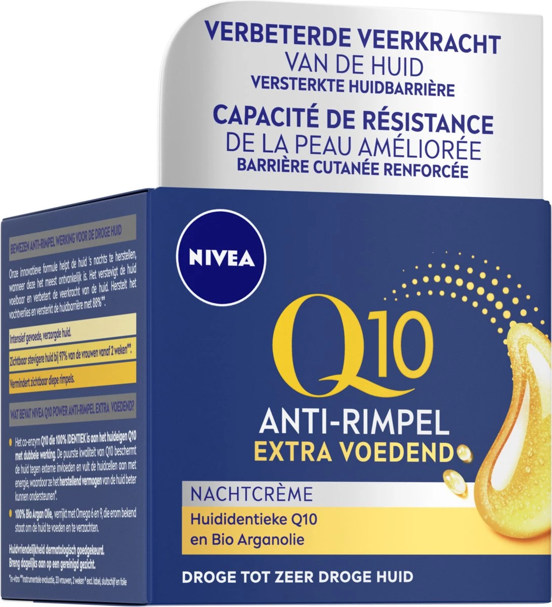 NIVEA Q10 Power +Extra Voedend Anti-Rimpel Nachtcrème - Droge Huid - 50 Ml 3 NIVEA Q10 Power +Extra Voedend Anti-Rimpel Nachtcrème - Droge Huid - 50 Ml - Afbeelding 3