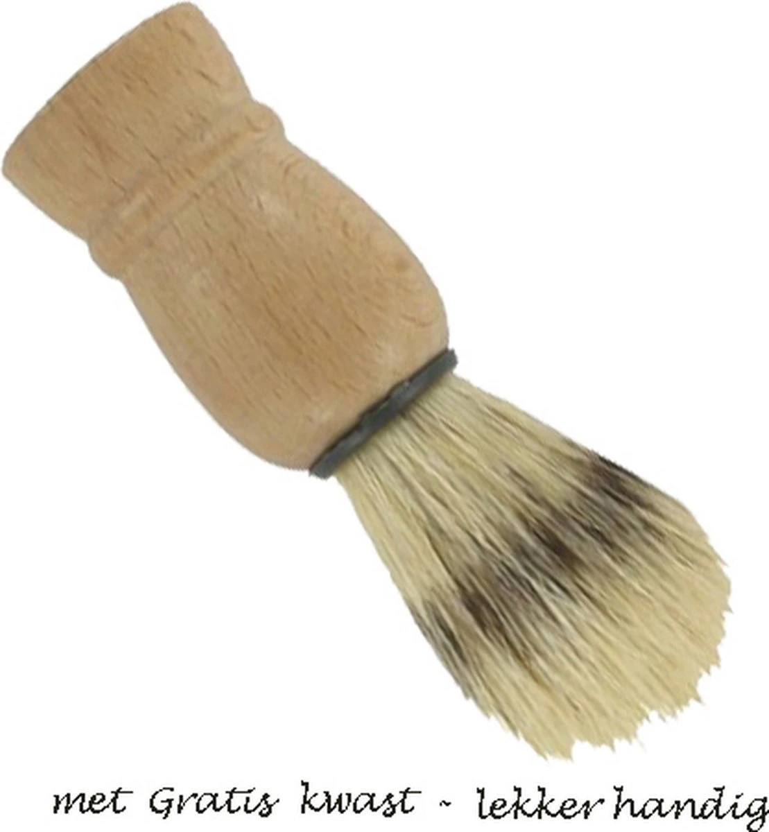 3 X Vergulde Hand Scheerzeep & Houten Scheerkwast 2 3 X Vergulde Hand Scheerzeep & Houten Scheerkwast - Afbeelding 2