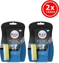 Veet Men Ontharingscrème - Gevoelige Huid - In Douche - 2 X 150 Ml