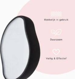 Merkloos Crystal Hair Removal Zwart - Crystal Hair Eraser - Epilator - Kristalpad - Ontharing - Pijnloos - Haarverwijderaar -Verzorgingsvoordeel Huis 1134x1200