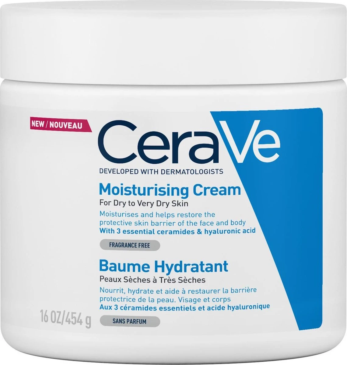 CeraVe - Moisturizing Cream - Bodycrème - Droge Tot Zeer Droge Huid - 454 G 1 CeraVe - Moisturizing Cream - Bodycrème - Droge Tot Zeer Droge Huid - 454 G