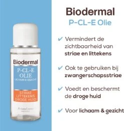 Biodermal P-CL-E Olie - Huidolie - Huidverzorging Voor Striae, Littekens En Droge Huid - Huidolie 75 Ml -Verzorgingsvoordeel Huis 1140x1200