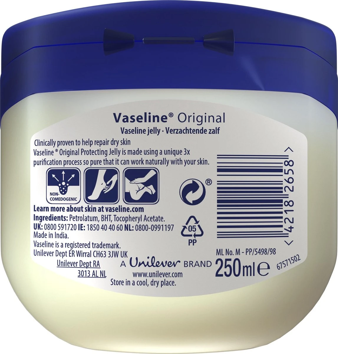 Vaseline® Vaseline Original Petroleum 250 Ml 3 Vaseline® Vaseline Original Petroleum 250 Ml - Afbeelding 3