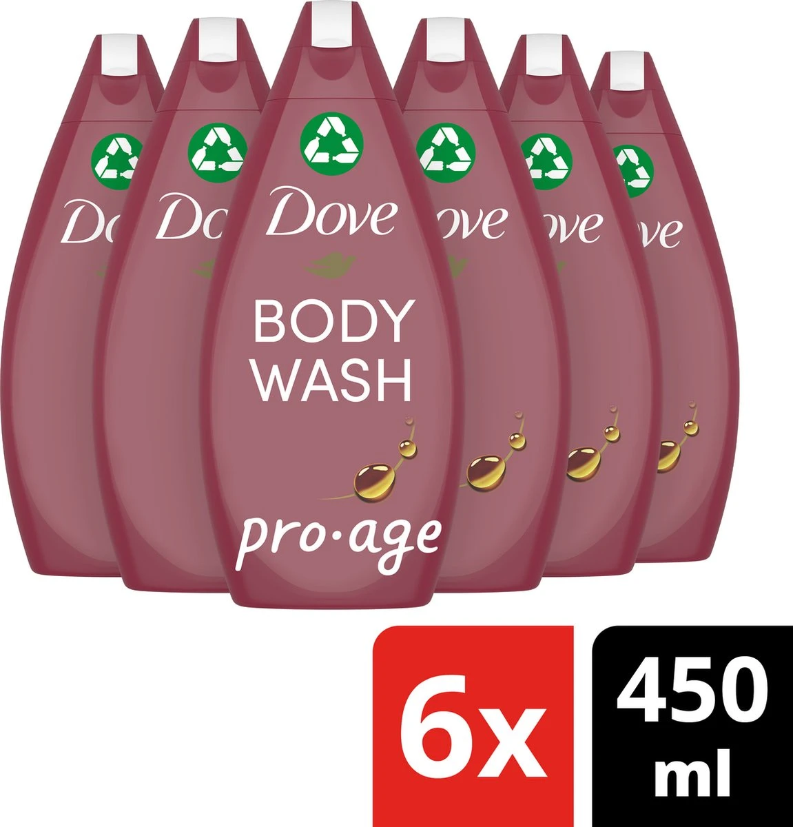 Dove Pro Age Douchegel - 6 X 450 Ml - Voordeelverpakking 2 Dove Pro Age Douchegel - 6 X 450 Ml - Voordeelverpakking - Afbeelding 2