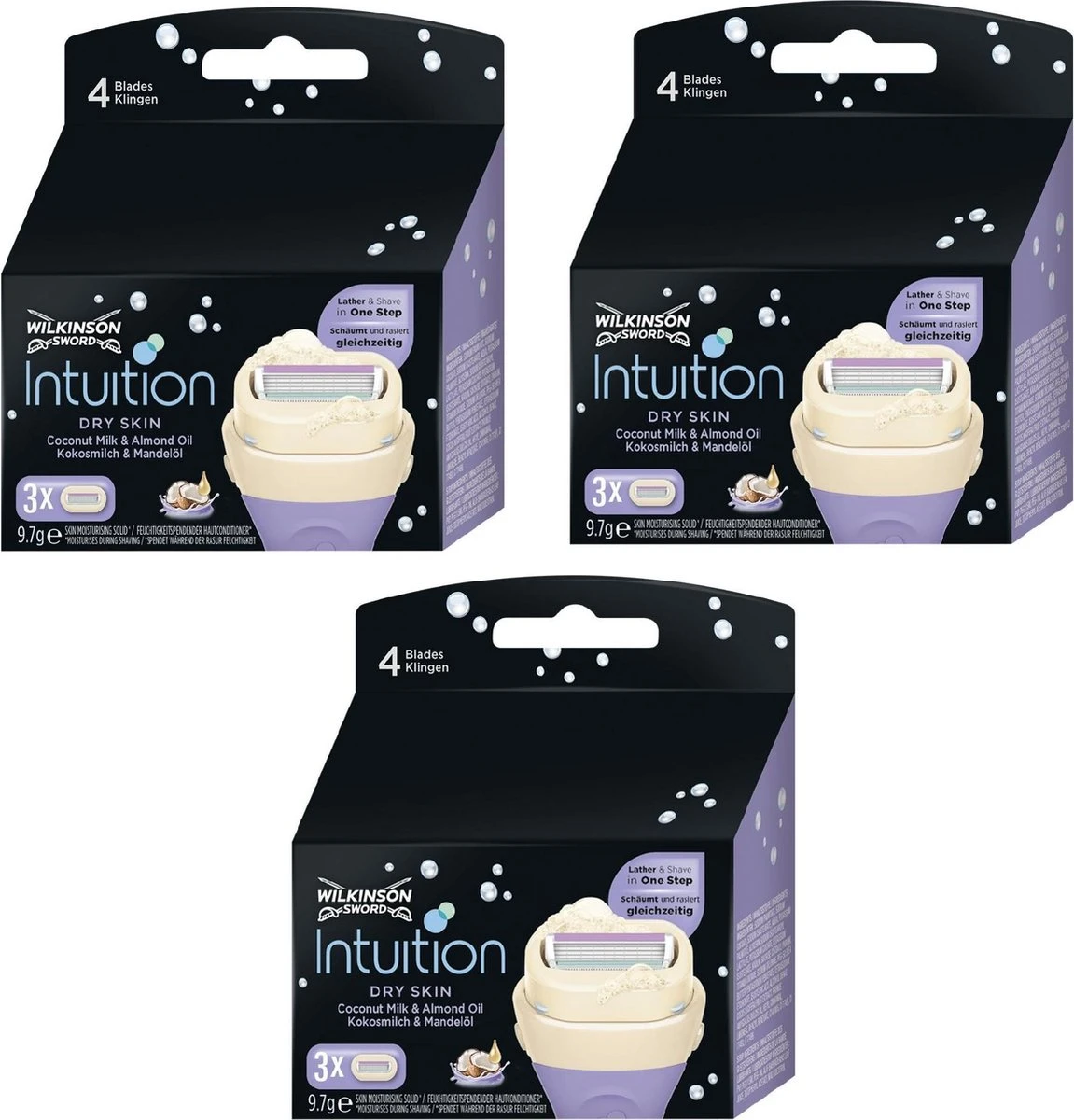 Wilkinson Intuition Dry Skin Scheermesjes - Voordeelverpakking 3 X 3 Stuks 1 Wilkinson Intuition Dry Skin Scheermesjes - Voordeelverpakking 3 X 3 Stuks
