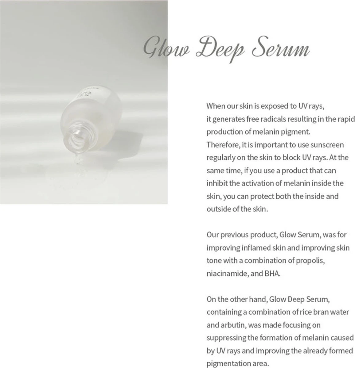 Glow Deep Serum Arbutan + Ricebran Tegen Pigmentatie 7 Glow Deep Serum Arbutan + Ricebran Tegen Pigmentatie - Afbeelding 7