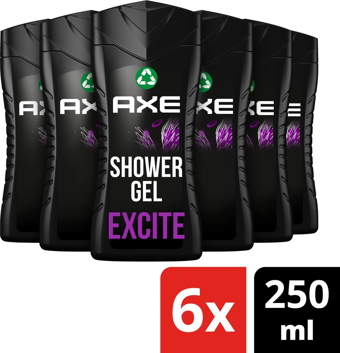 Axe Excite 3-in-1 Douchegel - 6 X 250 Ml - Voordeelverpakking 3 Axe Excite 3-in-1 Douchegel - 6 X 250 Ml - Voordeelverpakking - Afbeelding 3