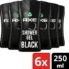 Axe Black 3-in-1 Douchegel - 6 X 250 Ml - Voordeelverpakking