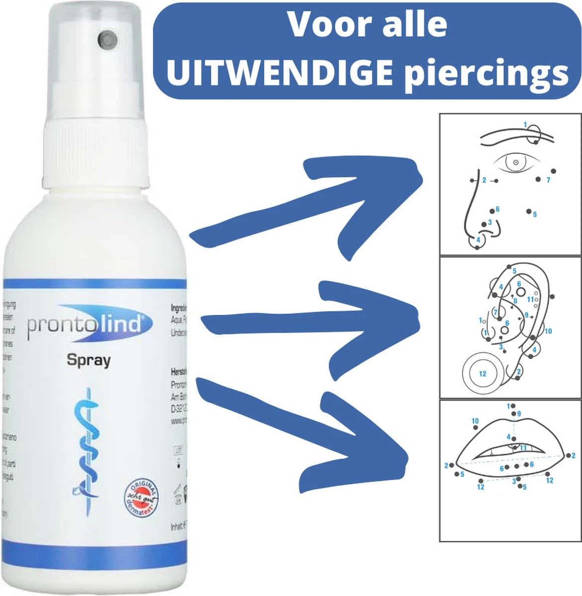 Prontolind Piercing Spray - 75ml - Piercing Aftercare - Piercing Nazorg - Sterilon - Piercing Verzorging 3 Prontolind Piercing Spray - 75ml - Piercing Aftercare - Piercing Nazorg - Sterilon - Piercing Verzorging - Afbeelding 3