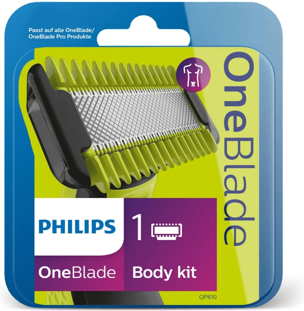 Philips OneBlade QP610/50 - Vervangmesje Voor Gezicht En Lichaam 8 Philips OneBlade QP610/50 - Vervangmesje Voor Gezicht En Lichaam - Afbeelding 8