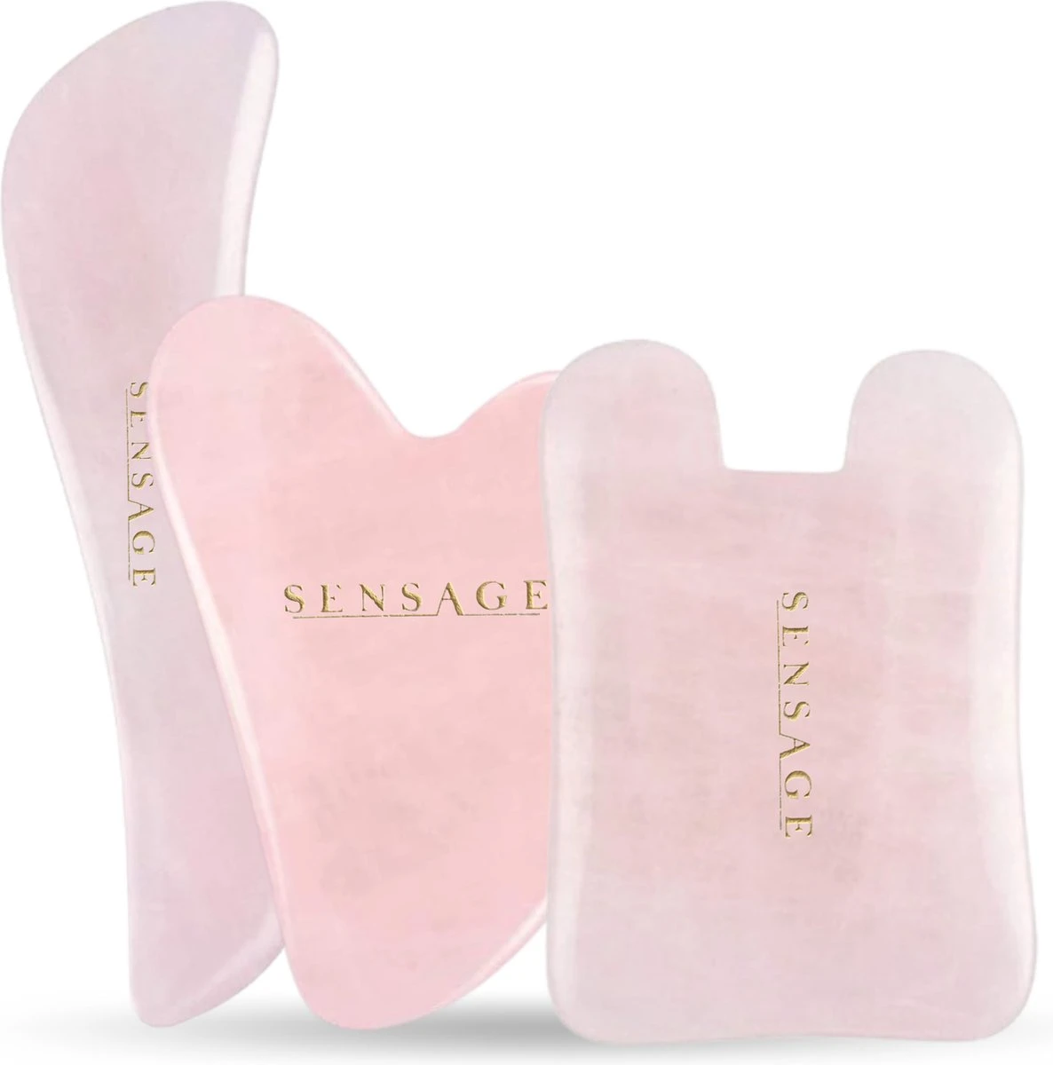 Sensage Gua Sha Set | 3-Delige Massage Set | 100% Natuurlijke Rozenkwarts Guasha Steen | Relax Anti Aging | Huidverzorging | Ontspanning | Gezichtsmassage | Lekkerder In Je Vel 1 Sensage Gua Sha Set | 3-Delige Massage Set | 100% Natuurlijke Rozenkwarts Guasha Steen | Relax Anti Aging | Huidverzorging | Ontspanning | Gezichtsmassage | Lekkerder In Je Vel