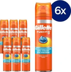 Gillette® Gillette Fusion5 Ultra Moisturizing Scheergel Mannen - 6x200ml Voordeelverpakking