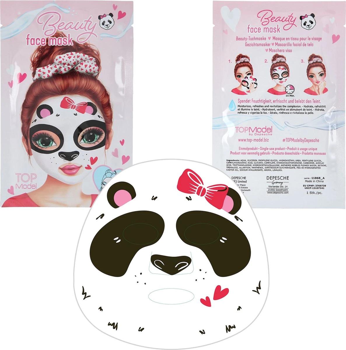 Depesche TOPModel Beauty Gezichtsmasker BEAUTY GIRL 2 Depesche TOPModel Beauty Gezichtsmasker BEAUTY GIRL - Afbeelding 2