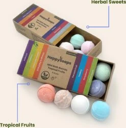 HappySoaps Mini Bath Bombs - Herbal Sweets - 8 Bruisballen In Verschillende Kruidig Zoete Geuren - 100% Plasticvrij, Vegan & Natuurlijk 15 HappySoaps Mini Bath Bombs - Herbal Sweets - 8 Bruisballen In Verschillende Kruidig Zoete Geuren - 100% Plasticvrij, Vegan & Natuurlijk -Verzorgingsvoordeel Huis 1187x1200 4