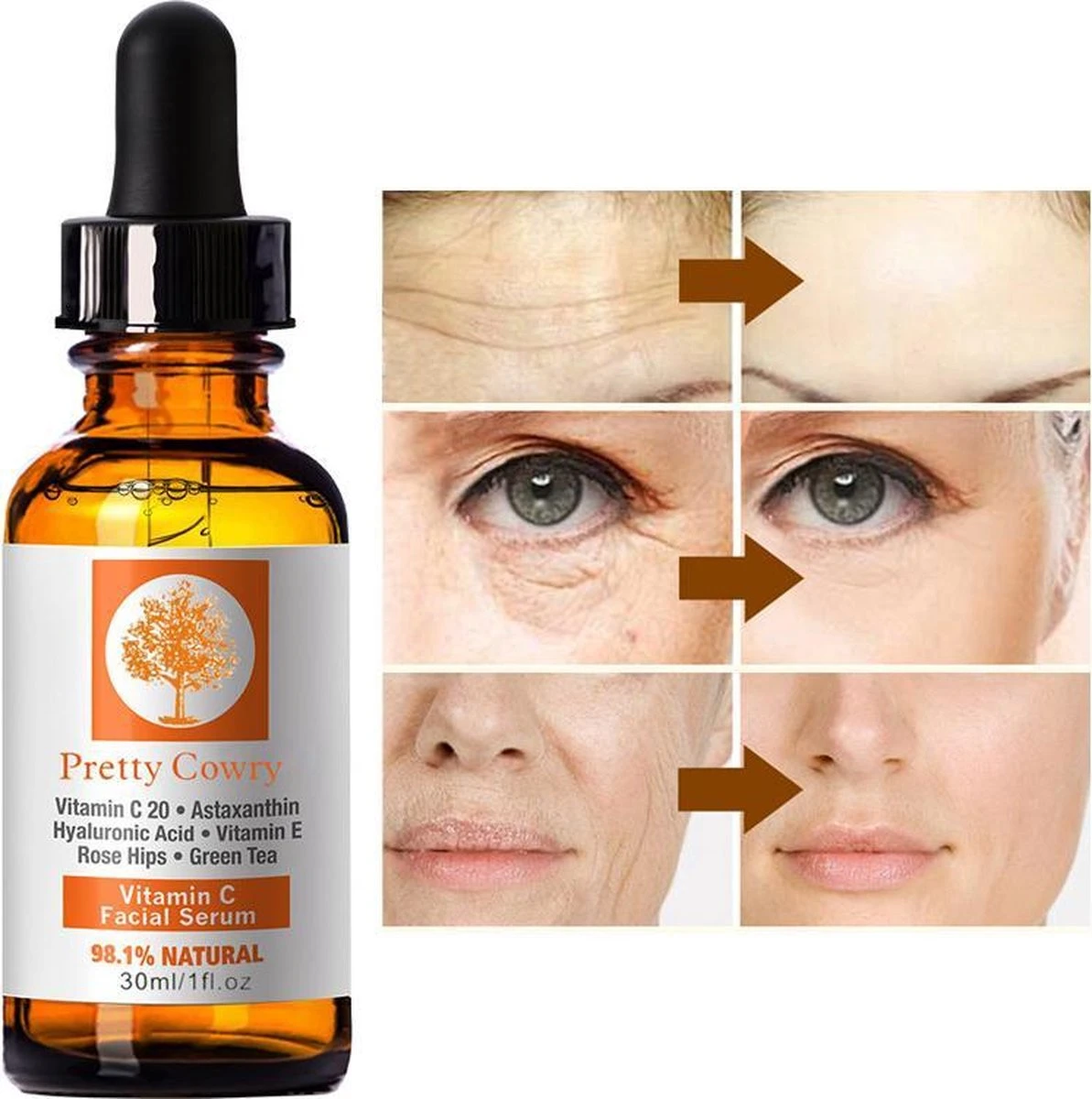 Gezicht Serum - Vitamine C - Anti Age - Anti Acne - Hydraterende Werking - Celvernieuwing - Tegen Pigmentvlekken - Gezichtsverzorging 3 Gezicht Serum - Vitamine C - Anti Age - Anti Acne - Hydraterende Werking - Celvernieuwing - Tegen Pigmentvlekken - Gezichtsverzorging - Afbeelding 3