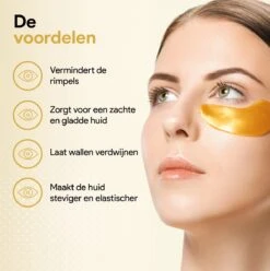 Collageen Oogmasker Tegen Wallen - 20 Paar (40 Stuks) - Gezichtsverzorging - Eye Oog Patches Pads - Goud -Verzorgingsvoordeel Huis 1196x1200 20