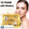Collageen Oogmasker | Wallen En Donkere Kringen Wegwerken | Wallen Wegwerken | 24K Goud Oog Masker Met Collageen | 20 Stuks (10 Paar)