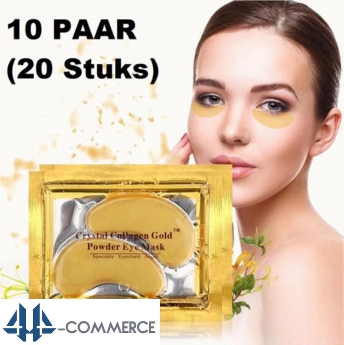 Collageen Oogmasker | Wallen En Donkere Kringen Wegwerken | Wallen Wegwerken | 24K Goud Oog Masker Met Collageen | 20 Stuks (10 Paar) 1 Collageen Oogmasker | Wallen En Donkere Kringen Wegwerken | Wallen Wegwerken | 24K Goud Oog Masker Met Collageen | 20 Stuks (10 Paar)