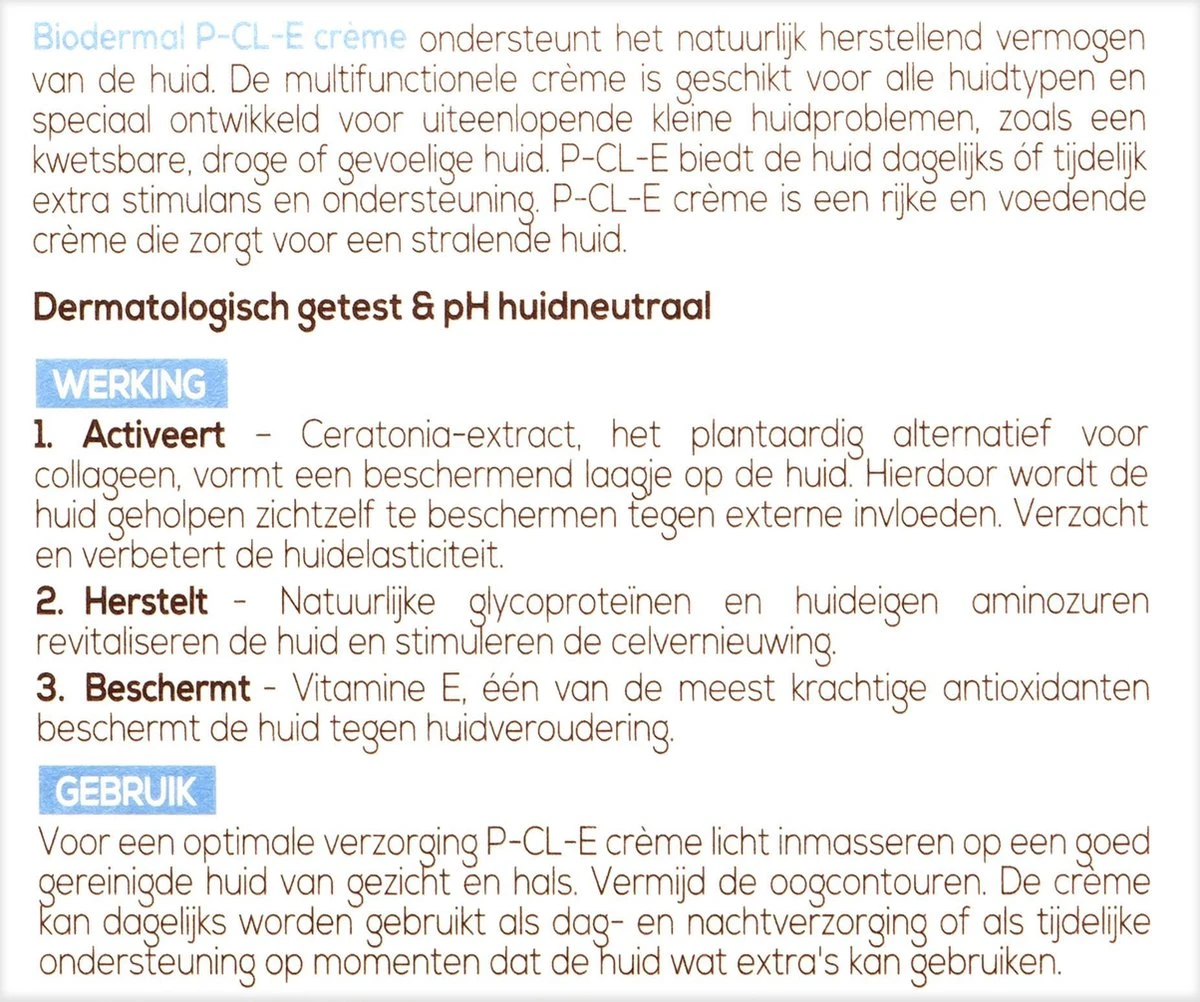 Biodermal P-Cl-E Creme - Dagcreme - Deze Dagcrème Ondersteunt Het Herstellend Vermogen Van De Droge Huid - Droge Huid Gezichtscreme - Gezichtsverzorging - 50 Ml 4 Biodermal P-Cl-E Creme - Dagcreme - Deze Dagcrème Ondersteunt Het Herstellend Vermogen Van De Droge Huid - Droge Huid Gezichtscreme - Gezichtsverzorging - 50 Ml - Afbeelding 4