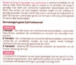 Biodermal Nachtcrème Droge & Gevoelige Huid - Hydrateert En Herstelt - 50ml -Verzorgingsvoordeel Huis 1200x1026 4