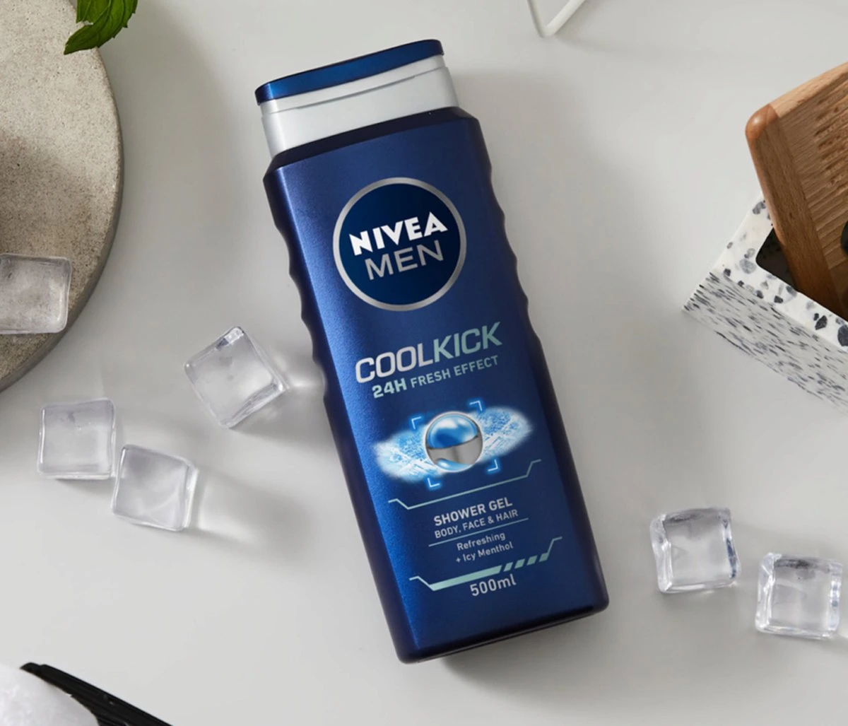 NIVEA MEN Cool Kick Douchegel - 2 X 250 Ml - Voordeelverpakking 3 NIVEA MEN Cool Kick Douchegel - 2 X 250 Ml - Voordeelverpakking - Afbeelding 3