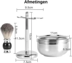 Complete Scheerset - Vaderdag Cadeau - RVS Scheerkom - Scheerkwast - Scheermeshouder - Badkamer Set - Scheerspullen 14 Complete Scheerset - Vaderdag Cadeau - RVS Scheerkom - Scheerkwast - Scheermeshouder - Badkamer Set - Scheerspullen -Verzorgingsvoordeel Huis 1200x1040