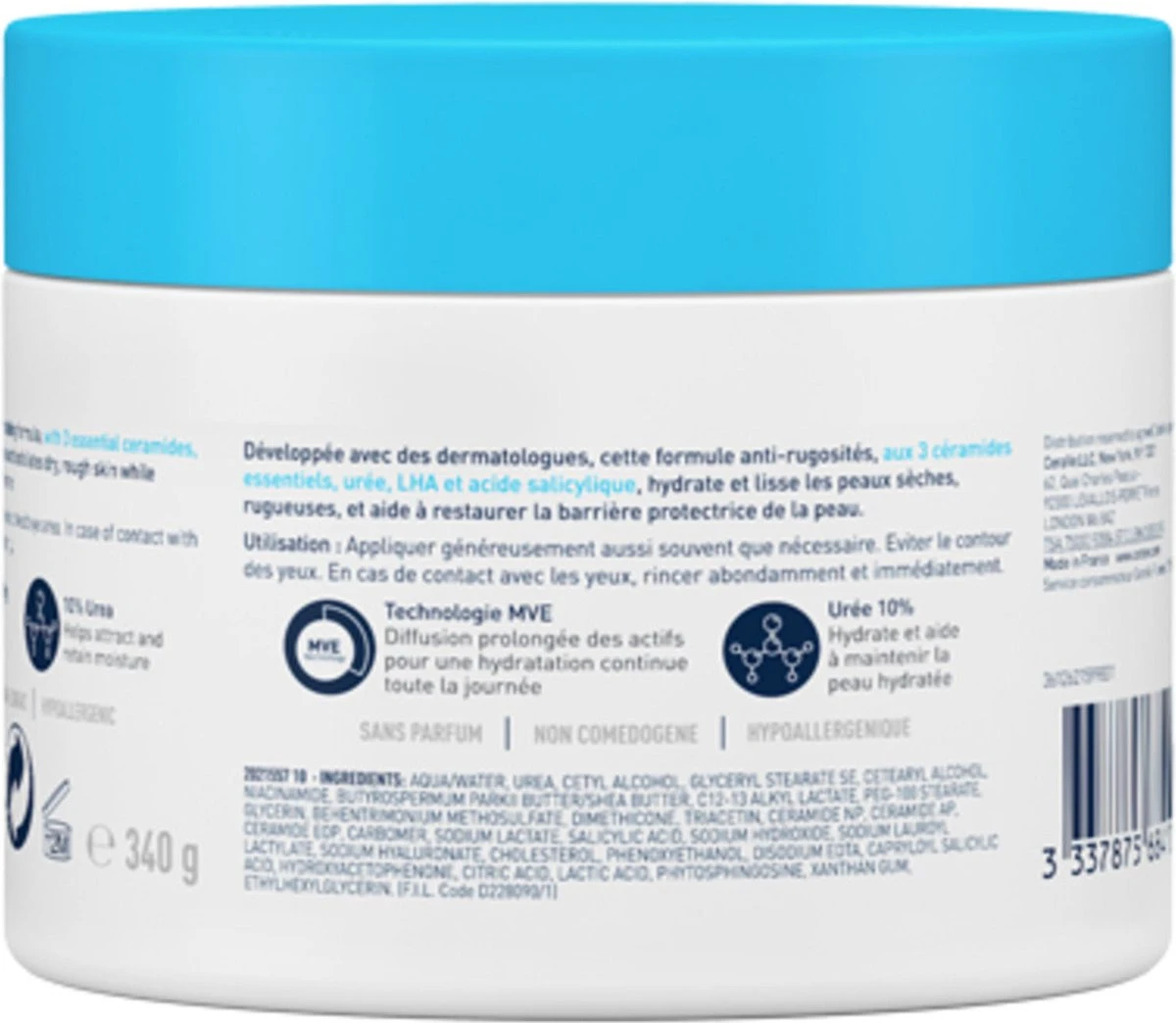 CeraVe - SA Smoothing Cream - Bodycréme - Droge En Ruwe Huid - 340 G 3 CeraVe - SA Smoothing Cream - Bodycréme - Droge En Ruwe Huid - 340 G - Afbeelding 3