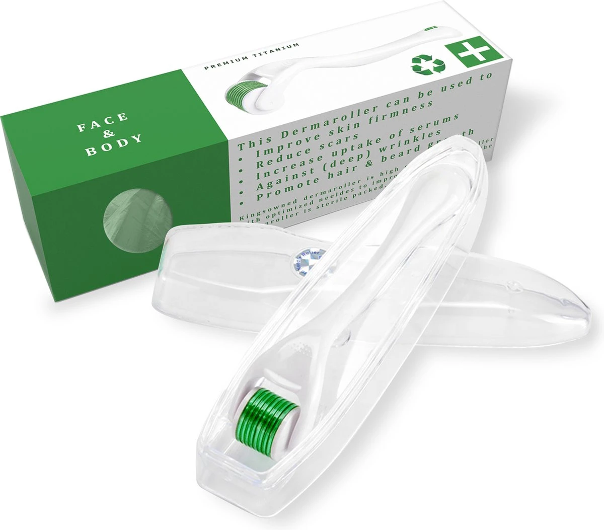 Kingsowned Derma Roller 1.5 Mm, 540 Naalden - Steriel Verpakt - Hoge Kwaliteit Chirurgisch Staal - Bewezen Effectief Tegen Rimpels, Acne Littekens, En Cellulitis & Stimulatie Van Haargroei Op De Hoofdhuid, Baardgroei 4 Kingsowned Derma Roller 1.5 Mm, 540 Naalden - Steriel Verpakt - Hoge Kwaliteit Chirurgisch Staal - Bewezen Effectief Tegen Rimpels, Acne Littekens, En Cellulitis & Stimulatie Van Haargroei Op De Hoofdhuid, Baardgroei - Afbeelding 4