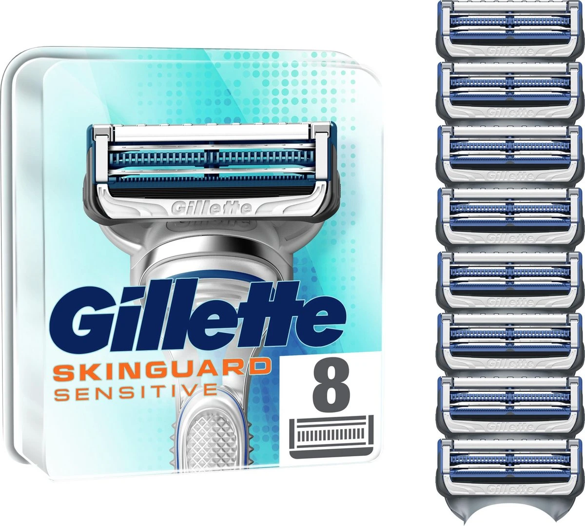Gillette® Gillette SkinGuard Sensitive Scheermesjes - 8 Navulmesjes 1 Gillette® Gillette SkinGuard Sensitive Scheermesjes - 8 Navulmesjes