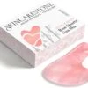 Merkloos Gua Sha Tool - 100% Rozenkwarts Steen - Inclusief Handleiding - Gezichtsmassage - Edelstenen