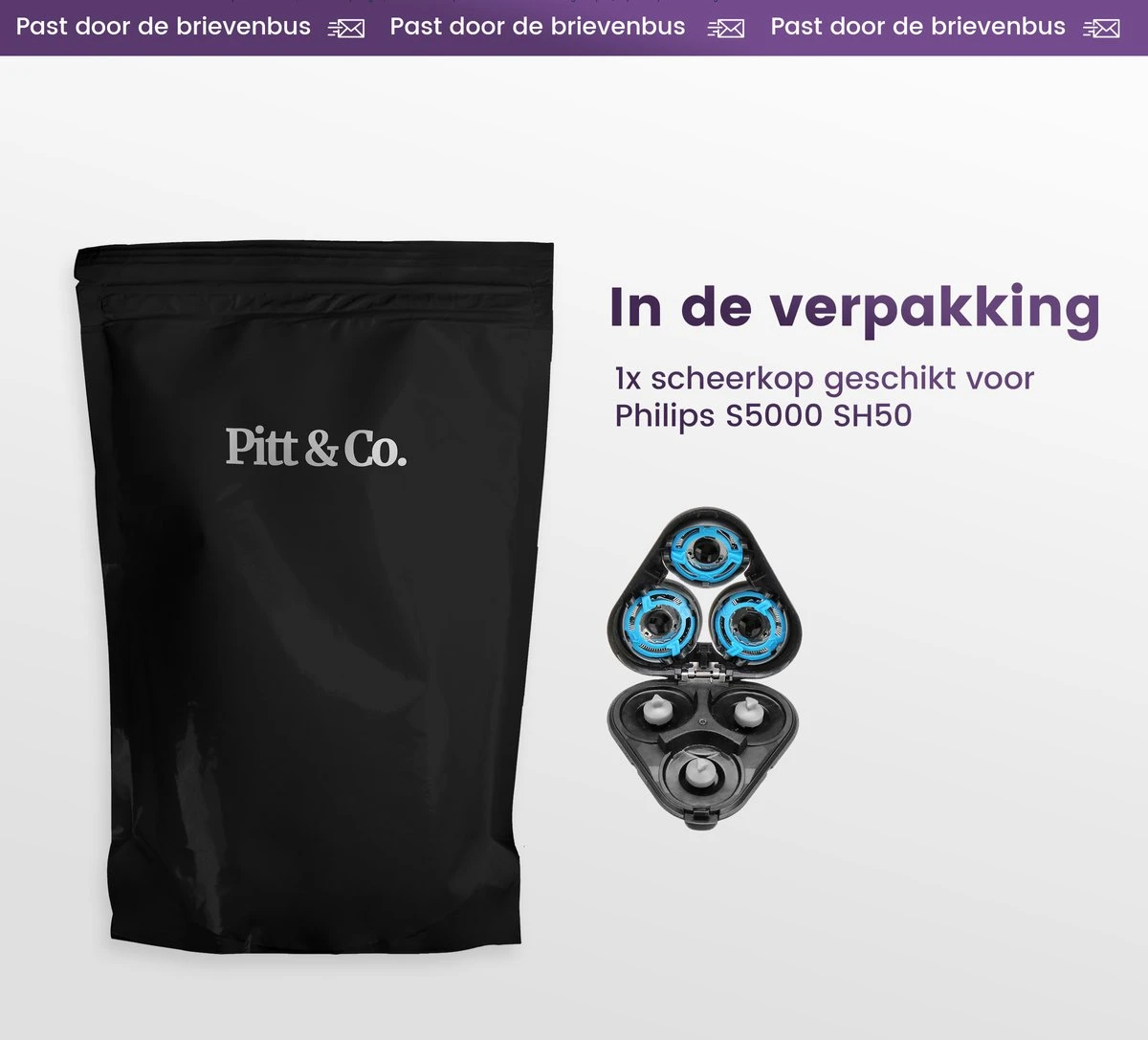 Scheerkop Geschikt Voor Philips 5000 Serie SH50/50 – Scheerkoppen - Zwart – Scheerhoofd - Voor S5000 - Scheermesjes - Senso 5000 2 Scheerkop Geschikt Voor Philips 5000 Serie SH50/50 – Scheerkoppen - Zwart – Scheerhoofd - Voor S5000 - Scheermesjes - Senso 5000 - Afbeelding 2