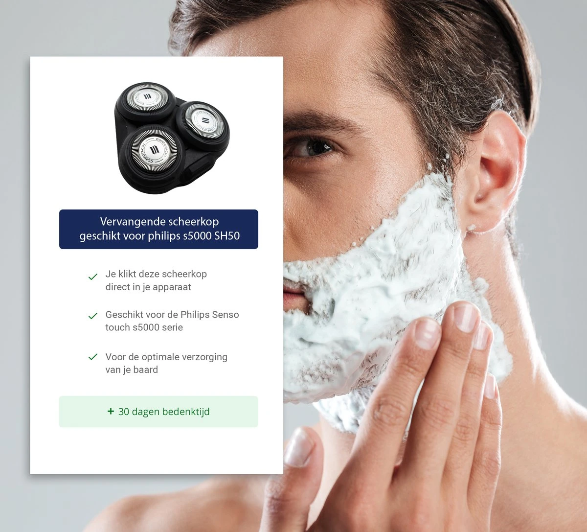 Scheerkop Geschikt Voor Philips 5000 Serie SH50/50 – Scheerkoppen - Zwart – Scheerhoofd - Voor S5000 - Scheermesjes - Senso 5000 7 Scheerkop Geschikt Voor Philips 5000 Serie SH50/50 – Scheerkoppen - Zwart – Scheerhoofd - Voor S5000 - Scheermesjes - Senso 5000 - Afbeelding 7