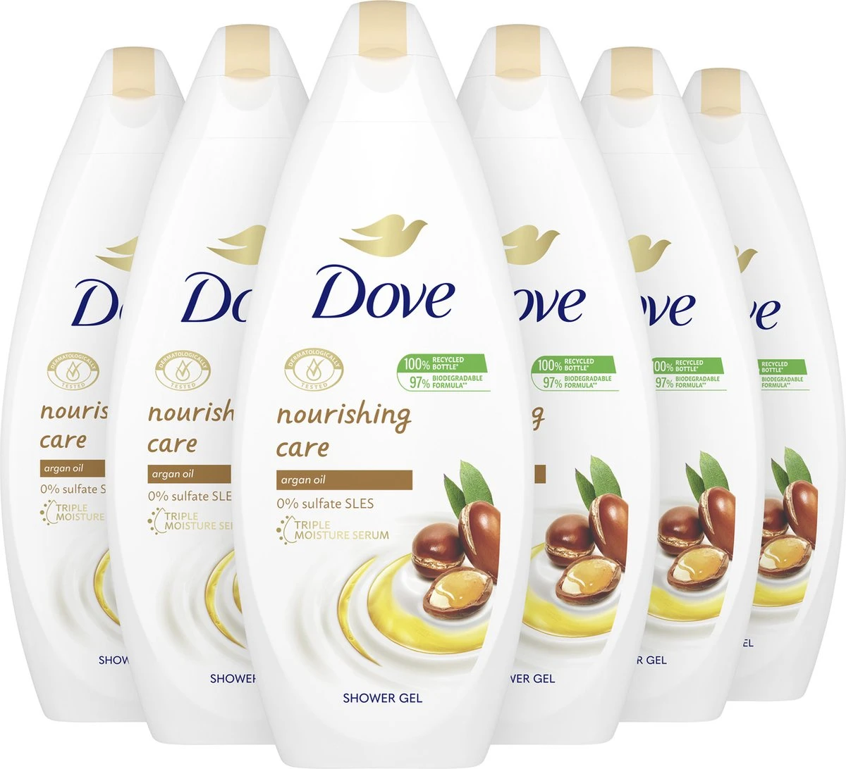 Dove Nourishing Care Douchegel - 6 X 250 Ml - Voordeelverpakking 2 Dove Nourishing Care Douchegel - 6 X 250 Ml - Voordeelverpakking - Afbeelding 2