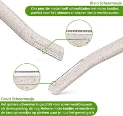 INTER-ESQUE Wenkbrauw Mesje - Eyebrow Razor - Dermaplaning - Scheermesjes Gezicht - Wenkbrauw Scheermesje Van Tarwestro - 6 Stuks 3x Groot + 3x Klein -Verzorgingsvoordeel Huis 1200x1130 3