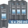 Dove Men+Care Clean Comfort Verzorgende Douchegel - 6 X 250 Ml - Voordeelverpakking
