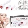 Merkloos Dermaroller Microneedling - 5 In 1 SET Gezichtsroller + GRATIS Vitamine C SERUM - Oogroller - Bodyroller - Dermastamp - Collageenbooster - Verbetert De Huid Conditie - Stimuleert Haargroei - Inclusief Reinigingsbakje - Tijdelijke Aanbieding!! OP = OP