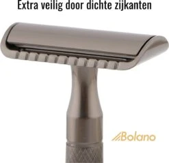 Bolano® Safety Razor Set Mat Zwart + 30 Double Edge Scheermesjes + Houder- Klassiek Scheermes Voor Mannen En Vrouwen - D663 -Verzorgingsvoordeel Huis 1200x1163 4