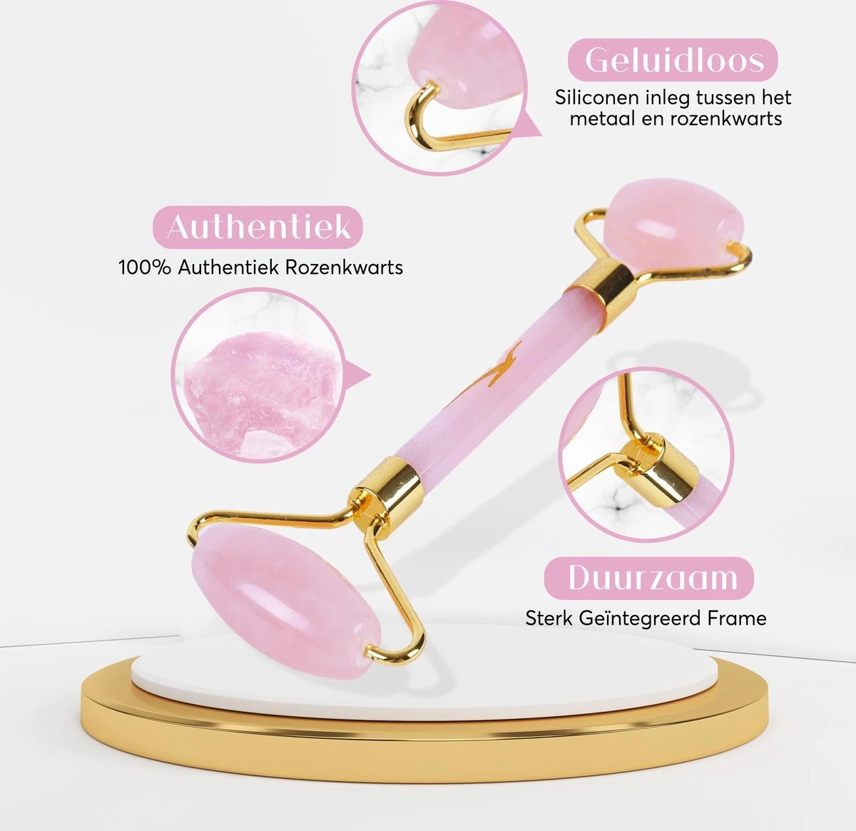 Sensage Rozenkwarts Roller Met Gua Sha Steen | Massage Jade Roller | 100% Natuurlijk Rose Quartz | Gezichtsroller | Face Roller | Roller | Gezichtsmassage | 4-delige Beauty Set 2 Sensage Rozenkwarts Roller Met Gua Sha Steen | Massage Jade Roller | 100% Natuurlijk Rose Quartz | Gezichtsroller | Face Roller | Roller | Gezichtsmassage | 4-delige Beauty Set - Afbeelding 2