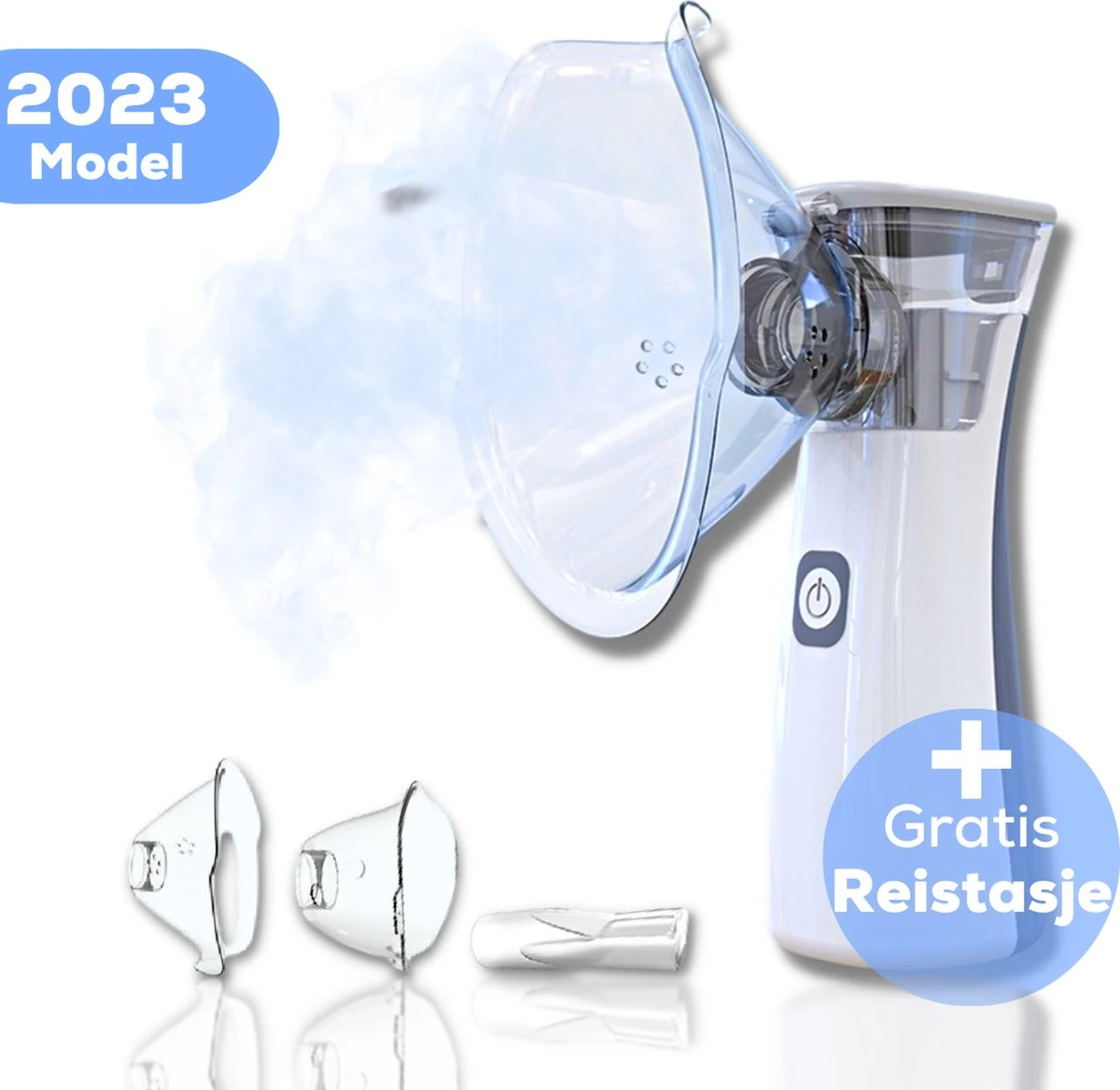 Aerosoltoestel Met 3 Mondstukken - Nebulizer Inhalator - Aerosoltoestel Kinderen, Volwassenen En Baby's - Vernevelaar Inhalator - Gezichtsstomer - Helpt Tegen Luchtwegaandoeningen 1 Aerosoltoestel Met 3 Mondstukken - Nebulizer Inhalator - Aerosoltoestel Kinderen, Volwassenen En Baby's - Vernevelaar Inhalator - Gezichtsstomer - Helpt Tegen Luchtwegaandoeningen