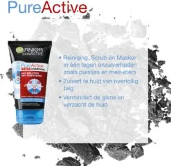 Garnier SkinActive PureActive 3in1 Gezichtsmasker Met Charcoal - 3 X 150 Ml -Verzorgingsvoordeel Huis 1200x1171 2