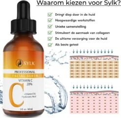 Sylk Vitamine C Serum & Hyaluronzuur Serum | Anti Aging | Anti Rimpel | Gezicht Serum | Gezichtsverzorging | 60 Ml -Verzorgingsvoordeel Huis 1200x1172 6